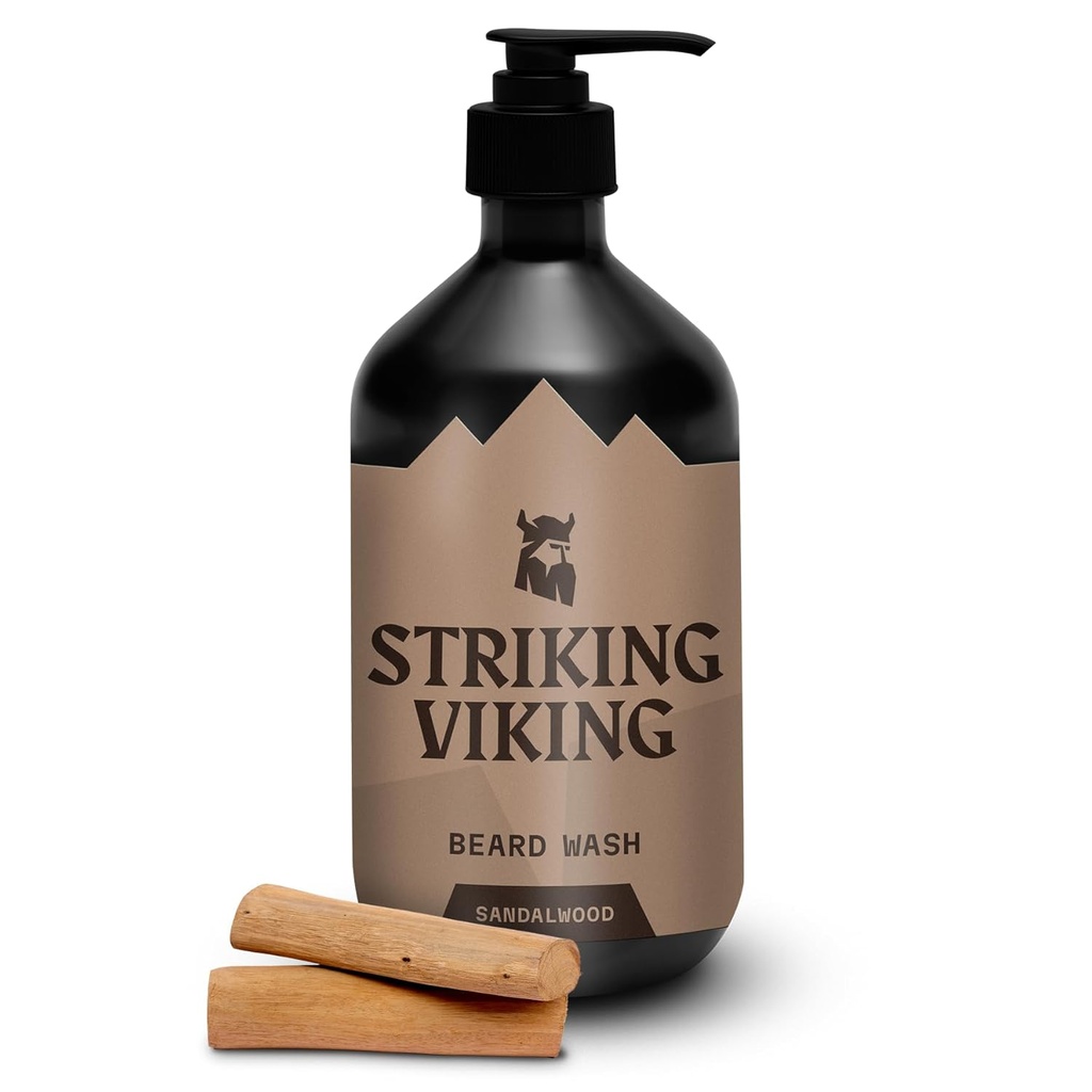 Laver/Shampooing pour les hommes - 17 Oz, sans paraben et sans sulfate, huile jojobale pour tous les types de barbe - favorise la croissance saine et l'humidité