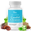DR VITAMIN SOLUTIONS Supplément de nettoyage candide avec support GLP-1 - Oregano Leaf, Caprylic Acid & LactoSpore