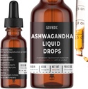Ashwagandha gouttes liquides concentrées 1 Fl Oz 30ml.60 portions de 500mg de supplément d'extrait de teinture de racine organique.