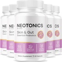 (5 Pack) Capsules néotoniques - Probiotiques essentiels néotoniques officiels de la peau et du Gut, formule avancée de la peau et du Gut biologique, tous les suppléments naturels néotoniques examen, 150 capsules pendant 5 mois