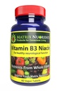Vitamin B3 NIACIN - Digestive, Heart and Immune Support! - 100% Organic - Also Improve Brain Function, Energy and Reduce Stress - Vegan Tablets (60ct)