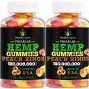 Gommies de chanvre 2PACK-Fresh Delicious Gommy Peach-pour le sommeil, le calme et la détente, huile de chanvre à l'arrière-prémium Gummy Edibles, Fête du chanvre naturel-Fabriqué aux États-Unis