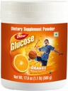 Glucose Dabur - Poudre de glucose - Fortifié avec la vitamine D et le calcium - Une orange délicieuse - 500 grammes