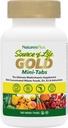 NaturesPlus Source de vie Multivitamine d'or - 180 mini-onglets, paquet de 2 - avec des vitamines D3, B12 et K2 - Végétarien et sans gluten - 60 portions totales