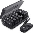 AUVON XL Hebdomadaire Pill Organizer 2 fois par jour, Pill Box 7 jours avec des ouvertures de taille unique pour une utilisation facile, protection de la vie privée noire AM PM Pill Case pour médicaments, vitamines, huiles de poisson, suppléments