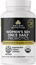 Probiotiques certifiés biologiques régénératifs pour les femmes 50+, Probiotiques Femmes 50+ Une fois par jour, soutien du système de digestion saine et immunitaire, 25 milliards d'UFC* par portion, 30 comtes