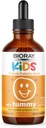BIORAY Kids NDF Tummy, framboise - 4 fl oz (120 mL) - Mélange probiotique 11-Strain - soutient la réponse immunitaire dans le tube IG - non-OGM, végétalien, sans gluten - approx. 120 Services