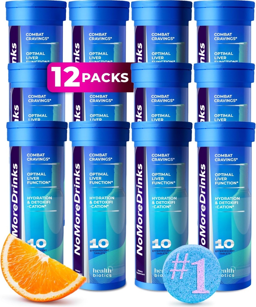 NoMoreBrinks Anti Alcool Craving Supplement de foie Detox & Combat Cravings Exclusivité Énergie Soutien Alcool Replacement Drink Exclusivité Lait Biologique et Dandelion Racine & 5HTP Exclusivité énergétique (120)