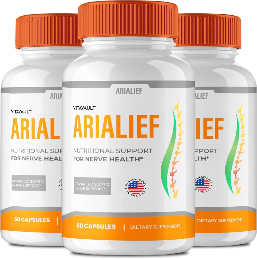 Arialief Cerveau Suppléments pour la mémoire et les capsules de focus, Aria LIEF Formule avancée Brain Health Support Pills Maximum Strength Nootropics Arialief Toutes les pilules de soutien naturel Avis (3 Pack)