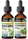 BIO KRAUTER Bacopa Teinture 2 Fl. Oz. & Ashwagandha Teinture 2 Fl. Oz.