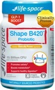 Life-Space Shape B420 Probiotiques pour la forme mieux, GLP-1 Boost, Soutien au métabolisme soutenu cliniquement, Probiotiques pour les femmes et les hommes, 30 Capsules végétariennes