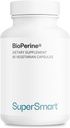 SuperSmart Bioperine 30mg par jour (95% Piperine) - Supplément d'extrait de poivre noir - Enhancer d'absorption - Soutien aux enzymes digestives