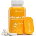 LongLifeNutri Vitamine K2 MK-7 100mcg – Soutien nutritif pour les os et la circulation, 120 Capsules végétariennes, 4-Mois d'approvisionnement, Lab testé, Fabriqué aux États-Unis, Non-OGM