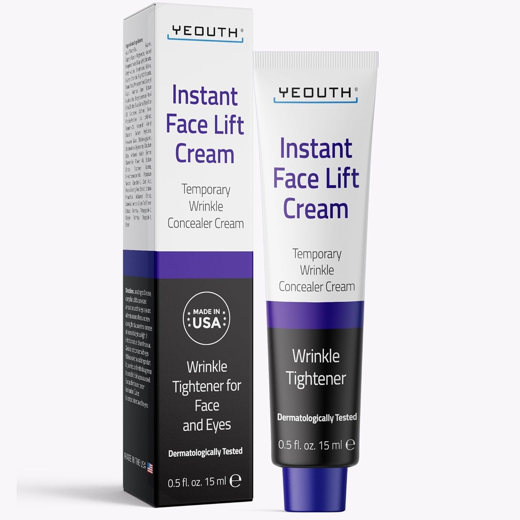 YEOUTH Crème de lifting du visage instantané, Crème temporaire de collage sous les yeux pour les femmes, collage et lifting de la peau 15ml