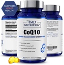 1MD Nutrition CoQ10 - pour la santé cardiaque et la production d'énergie cellulaire - Supplément santé pour les hommes et les femmes - Coenzyme Q10 Softgel - 60 jours
