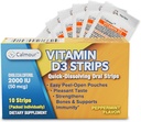 Bandes Vitamine D3 10 Pack de 2000 UI Dissolvables Oral D3 Bandes Vitamines.