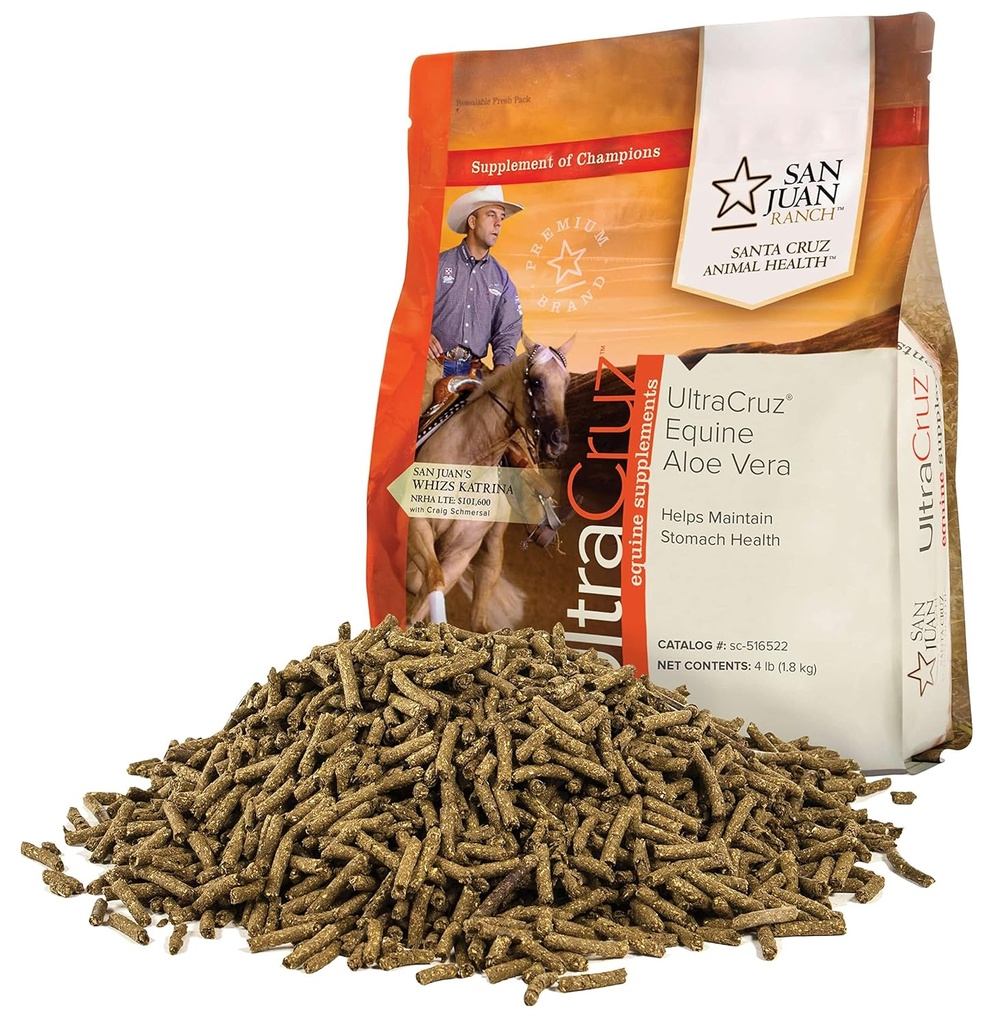 UltraCruz - sc-516522 Supplément Aloe Vera Hippique pour Chevaux, 4 lb, Pellet (64 jours)