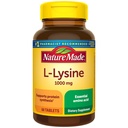 Nature faite L-Lysine 1000 mg, complément alimentaire, 60 comprimés, 60 jours d'approvisionnement