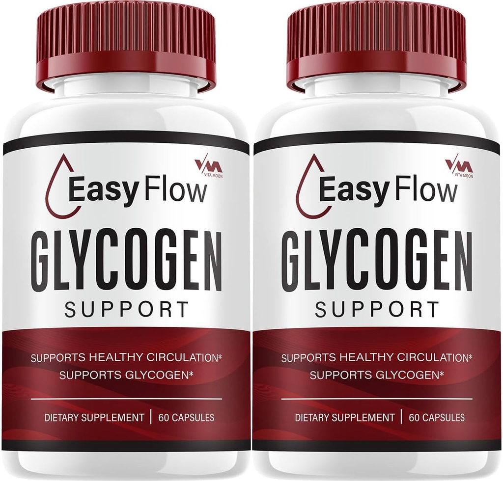 (2 Pack) EasyFlow Glycogen – Easy Flow Capsule Cleaner, pilules EasyFlow, formule avancée pour le bien-être général, avis Easy Flow Glycogen, 120 capsules