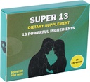 Super 13 supplément pour homme à base de plantes à action rapide pour les hommes. 13 Potent Ingredients - Horny Goat Weed Tongkat Ali Maca et plus pour la vitalité énergétique Stamina Endurance and Performance Enhancer Pills 10 capsules