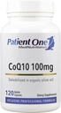 Patient One Coenzyme Q10 (CoQ10) 100 mg de supplément antioxydant pour soutenir la santé cardiaque et vasculaire* avec l'huile d'olive biologique