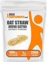 BulkSupplements.com Oat Straw Extract Powder - Avena Sativa, Oat Straw Supplements - Herbal Supplement, Gluten Free, 500mg per Serving, 1kg (2.2 lbs) (Pack of 1)