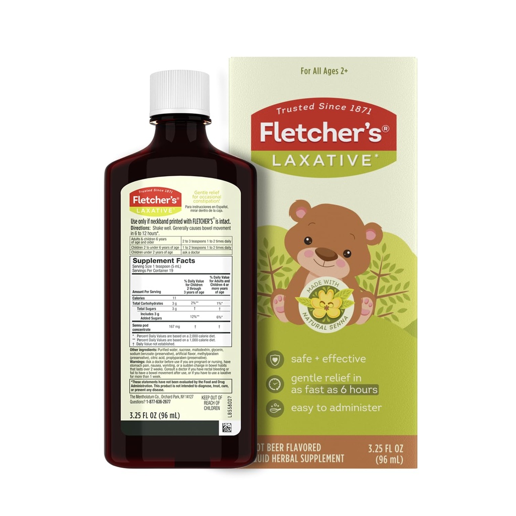 Laxatif de Fletcher, bière racine, 3.25 Ounce