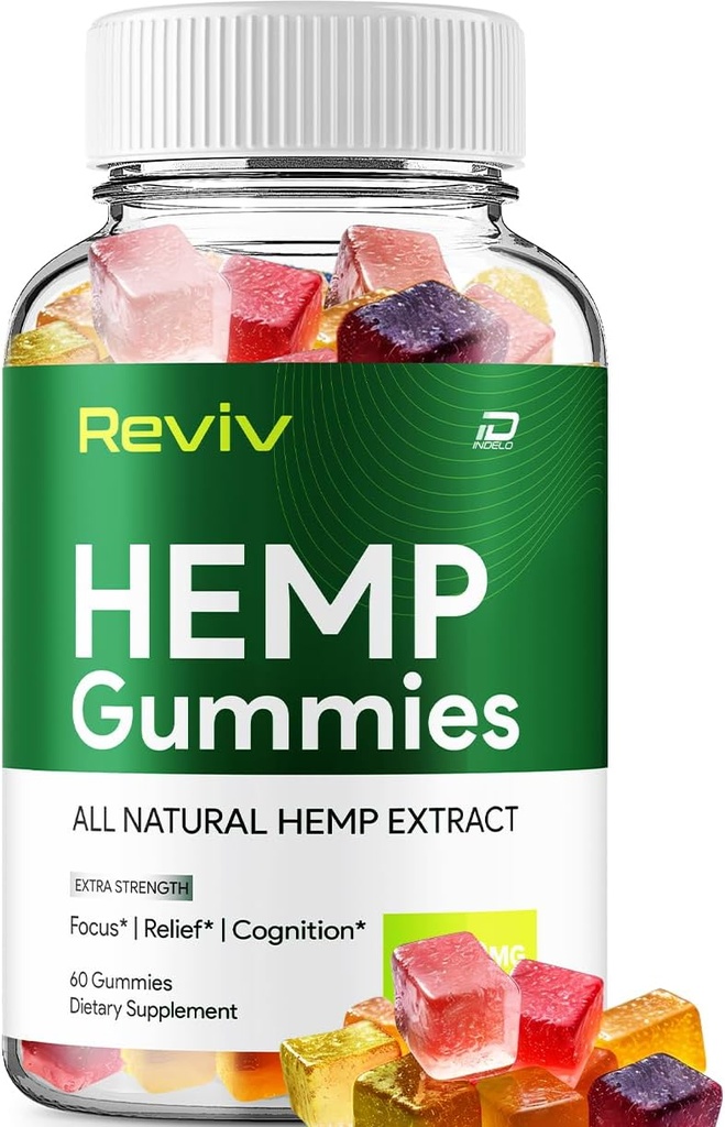 Reviv Hemp - avec extrait de semences RevivHemp Gommies Acouphènes supplément à base de plantes, soutien de la santé et du bien-être, tout naturel Reviv Gommy (1 paquet - 60 Gommies)
