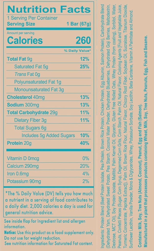 Barre REDCON1 MRE, beignet saupoudré, 20g Barre de protéines alimentaires entières avec huile MCT - Facile à digérer, Barre de remplacement de repas délicieux - Seringue de protéines à tout moment, barres de post ou de préentraînement (4 barres)