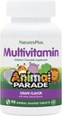 Natures Plus Parade animale Multivitamine à croquer pour enfants - Arôme de raisin - 90 comprimés en forme d'animal - Promotion de la santé et du bien-être - Végétarien, sans gluten - 45 portions