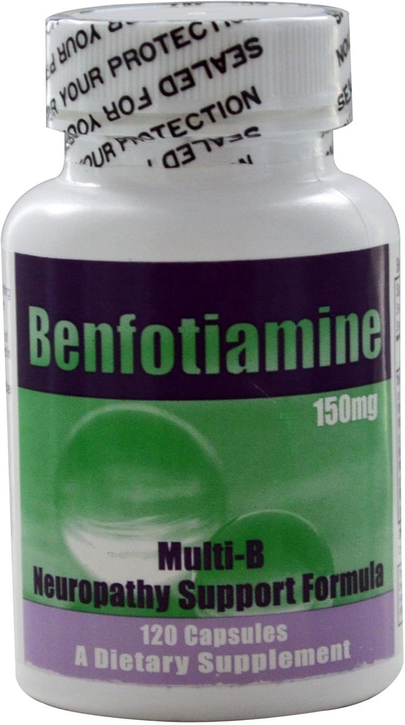 Frais du fabricant ! Benfotiamine Multi-B Neuropathy Support Formule 150 mg, 120 capsules - 3 boîtes