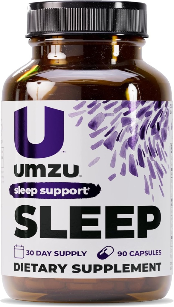 Suppléments de soutien au sommeil en magnésium UMZU avec GABA et L-Theanine, Relaxation complète du corps et soutien de l'humeur, Formule non-mélatonine - 180 capsules