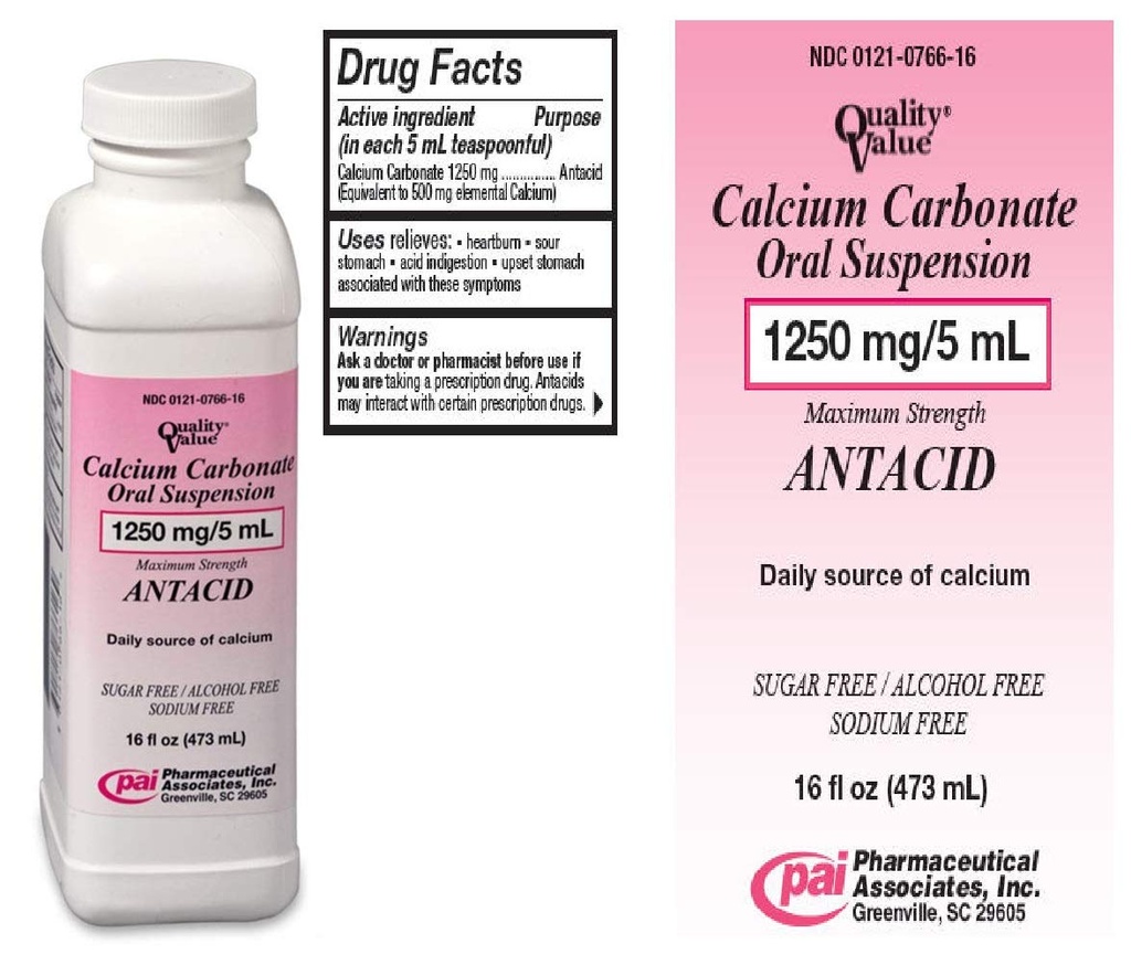 carbonate de calcium suspension orale 1250mg/5 ml - 16 Oz.