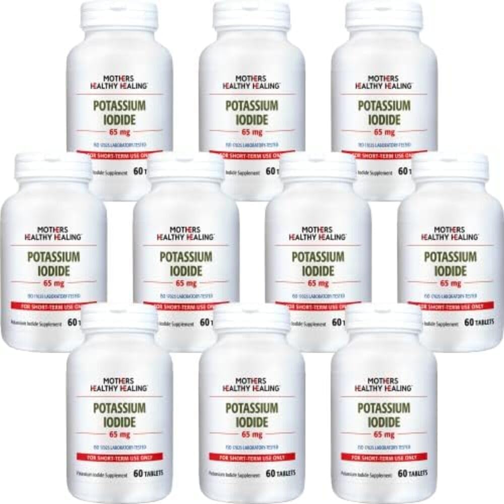Iodide de potassium 65 mg KI Supplément: 600 comprimés d'iodure de potassium (utilisation à court terme seulement) comprimés de potassium pour support thyroïdien: 600 Iodine - YODO Naciente