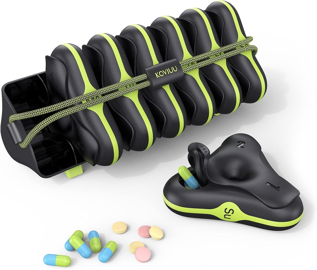 Organisateur hebdomadaire de pilules 3 fois par jour, grande boîte à pilules de voyage 7 jours, cas quotidien amovible de pilules, supplément de vitamines Boîte organisateur de médicaments, porte-conteneur de pilules