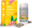 Suppléments de vitamine C végétalien — VIT C + Citrus Bioflavonoïdes — Vitamines et suppléments de santé — Suppléments quotidiens (60 capsules) — Vitamine C 500mg Capsules — Supplément antioxydants