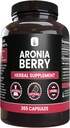 INGRÉDIENTS ORIGINAUX Aronia Berry Extract, (365 Capsules) Toujours Pure, Pas d'additifs ou de remplissages, Verifié en laboratoire