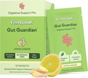 Feel Goods Gut Guardian, Fibre biologique, Poudre probiotique et prébiotique, Sans sucre, Herbes pour Bloat, Gut Health Support, Digestive Health for Men & Women, Non OGM, Vegan, Lemon Ginger, 15 Comte