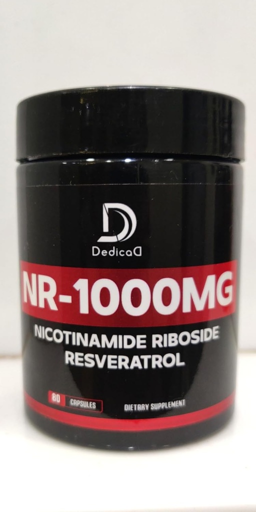 Supplément NAD avec Nicotinamide Riboside et Trans Resvératrol - NR pour hommes et femmes - 80 Capsules
