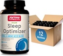 Formules de Jarrow Sleep Optimizer - 60 Capsules de Veggie - favorise le cycle de sommeil sain et la relaxation - comprend PharmaGABA, Hops Flower, Valérian, Mélatonine et L-tryptophane 30 portions, paquet de 12