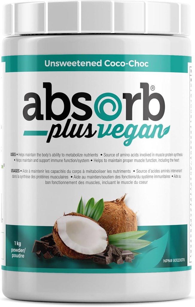 Protein isolat végétalien - Gut Health, Soutien nutritionnel, Ingrédients naturels, Non-OGM, Sans gluten, Protéine organique de riz germé (2,2 lbs, Coco-Choc non sucré)