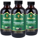 Immunia Elderberry Sirop aide à renforcer le système immunitaire. Ailleurs Concentré avec des fleurs, thym et menthe poivrée. Pas de sucre ajouté. Délicieux goût. 24 jours/bouteille. (3-paquet)