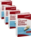 Leader bandages adhésifs de guérison avancée, grande taille, 6 comte - étanche et flexible - 4 pack