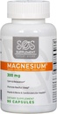SOS Magnésium Complex - 300mg Capsules de glycinate de magnésium, Magnésium Aquamin et Citrate de magnésium pour la relaxation musculaire et le sommeil, haute absorption, végétalien, non-OGM 45 portions