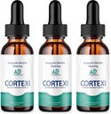 (3 Pack) Cortexi Ear Drops - Official Formula - Cortexi Tinnitus Treatment Cortexi Hearing Support Drops, Cortexi for ringing in ears, Cortexi Supplement Drops Maximum Strength New Improved (3 oz)