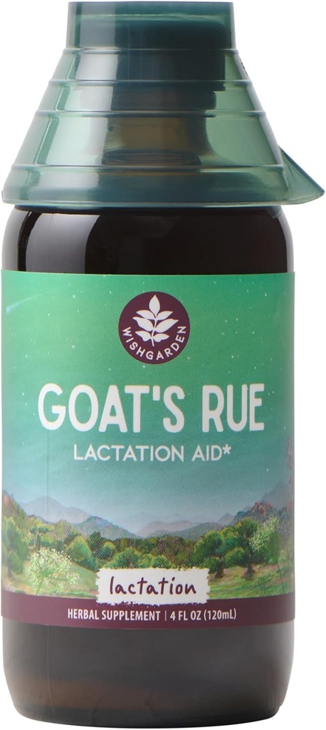 WishJarden Herbs Supplément d'allaitement de la rue de la chèvre - Teinture à base de plantes biologiques pour augmenter l'approvisionnement en lait maternel, supplément d'allaitement sans fenugrec, boost de l'approvisionnement en lait maternel, débit, qualité et production, 4oz