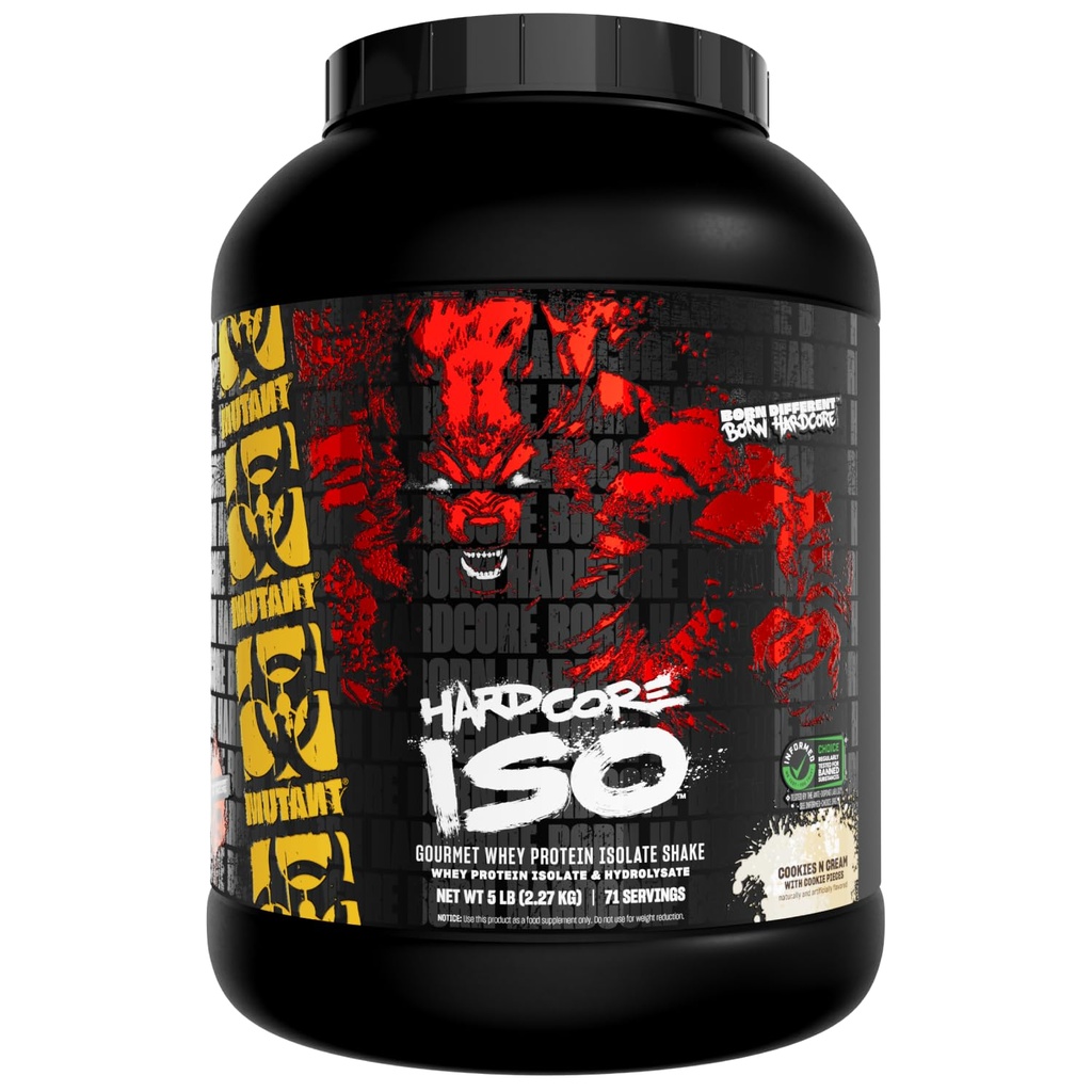 Poudre Isolée de Whey Protein agit rapidement pour aider à récupérer, construire le muscle, le vrac et la force, 5 lb - Cookies et crème