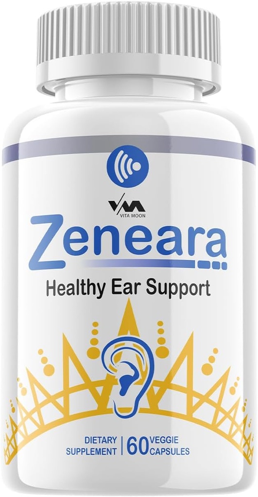 Vitamoon (1 Pack) Zeneara - Formule avancée de soutien de l'oreille saine, santé auditive et bien-être, 60 capsules