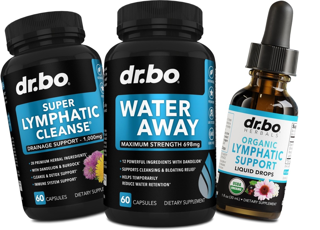 Pills d'eau diurétiques et compléments de drainage lymphatiques - Pills naturels d'évacuation Conservation de l'eau et soutien lymphatique biologique gouttes liquides nettoyage - supplément de soutien du système fluidique et lymphatique