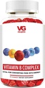 VITA GLOBE B Complex Gummy Vitamines – Flaveur de fraises avec vitamine C, Niacine, B6, B12 & Biotin.com Supplément quotidien pour l'énergie, le métabolisme et le soutien cognitif.